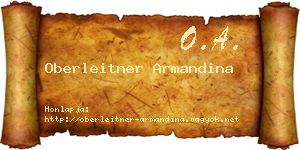 Oberleitner Armandina névjegykártya